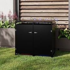 Outdoor Wheelie Bin Storage MetalStore Cover Garden Rubbish Dustbin Shed Storage