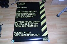 HACIENDA -FAC 51 PUBLIC NOTICE POSTER ORIG 90's JOY DIVISION NEW ORDER PUNK VG++