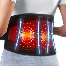 Waist Massage Belt Red Light Therapy Heated Vibration for Lower Back Pain Relief