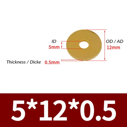 Solid brass washers form - solid,