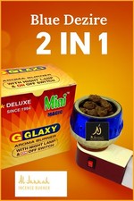 INCENSE BURNER ELECTRIC 2 IN 1 NIGHT LAMP BAKHUR-OIL-WAX BURNER- BLUE DESIRE.