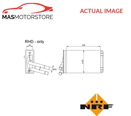 Heater radiator exchanger lhd - radiator,