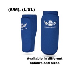 SORANO SPORTS® Blue Elasticated Shin Guards Training Karate MMA Kickboxing Pads