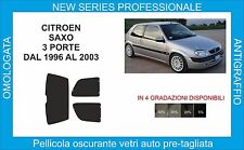pellicole oscuranti vetri  citroen saxo 3 p dal 1996 al 2003  