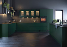 New NOT ex-display - Matt Fir Green Handleless Complete DIY Kitchen Units