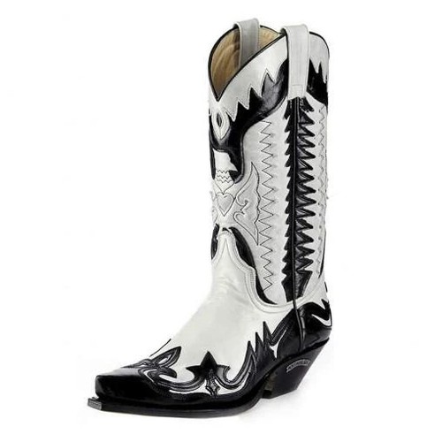 Men pointy toe chunky heel - toe,