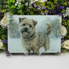 Norfolk Terrier 8inch x 11inch Glass Chopping Board