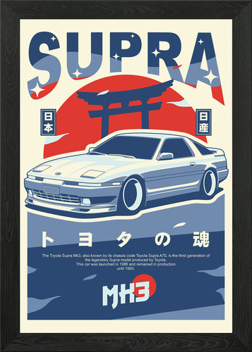 Toyota supra mk3 framed - toyota,