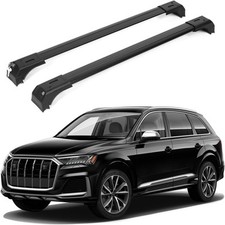 2X Car Roof Bars for Audi Q7 2016-2025 Lockable Roof Rack Cross Bars Black