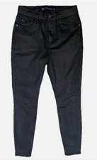 Boden Ladies Black Wax Jeans Trousers Super Skinny Stretch Leather Look UK 10