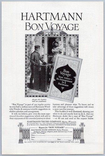 1924 hartmann trunk vintage - vintage, ad