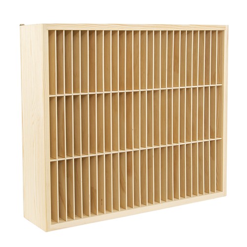 Wooden wall mounted storage - wooden, cd