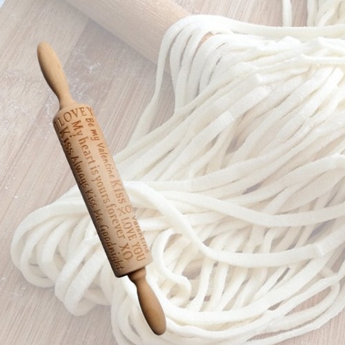 Engraved rolling pin textured - engraved,