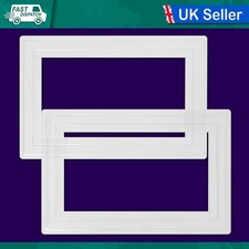 2 X DOUBLE SOCKET CLEAR FINGER PLATE SWITCH BACK SURROUND - NEW