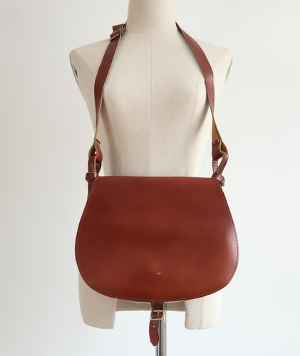 Vintage saddle leather bag - vintage,