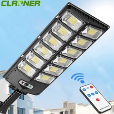 Commercial 12000LM 504 LED Outdoor Dusk to Dawn Solar Street Light Road Lamp