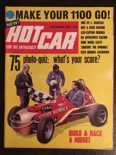 Hot car september 1968 mgc - -,