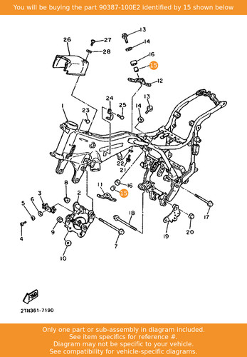 Yamaha collar 90387 100e2 oem - 90387-100e2,