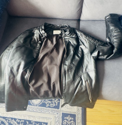 Zara boys leather jacket - jacket, 13-14