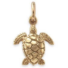 Solid 9ct Gold TURTLE Charm ~