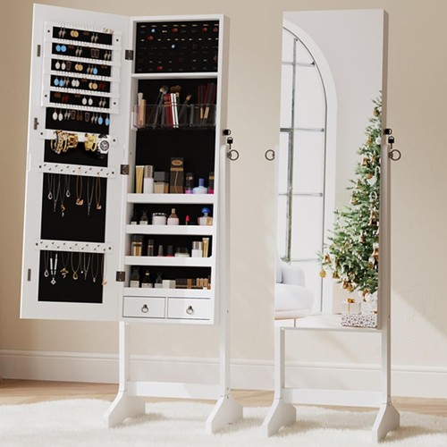 White jewellery cabinet - white,