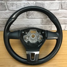 Genuine VW black leather steering wheel for T5.1 Highline Transporter.  16C