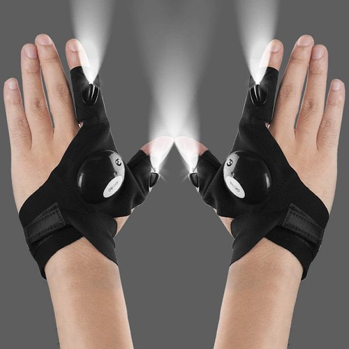Led flashlight gloves - led,