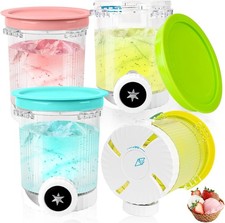 4 Pack Creami Tubs for Ninja Swirl by CREAMi Soft Serve & Ice Cream Maker... 