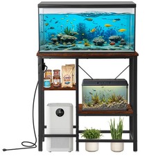 Fish Tank Stand 37 Gallon Aquarium Stand with Accessories Storage & Power Outlet