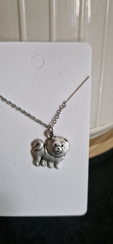 Cute chow dog necklace - chow,
