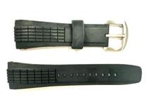 SEIKO VELATURA KINETIC 26mm Black Waterproof Rubber Watch Band Strap