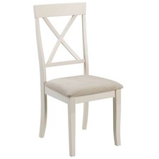 Davenport Dining Chair White Lacquered Ivory Faux Suede