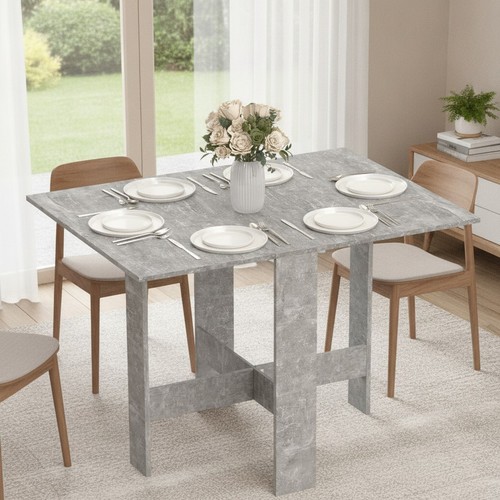 Folding dining table grey - folding,