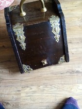 vintage wooden coal scuttle