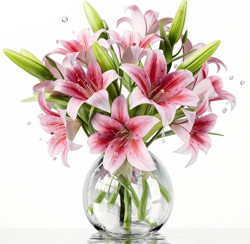 4pcs artificial lilies flowers - artificial,