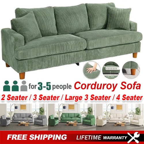 Seater corduroy sofa - seater,