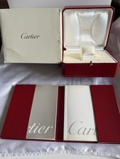 CARTIER WATCH BOX RED WHITE CO101B TANK Presentation Box Outer Box & Certificate