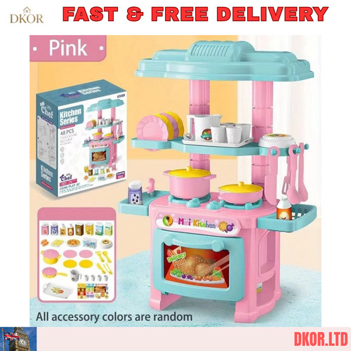 Kids cooking kitchen - cooking, set