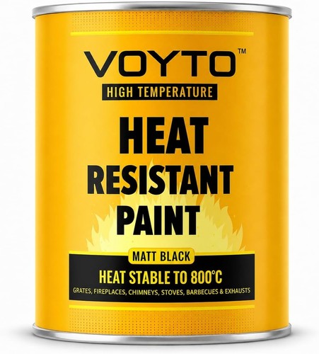 Matt black 800c heat resistant - black,