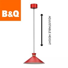 New B&Q Matt Red Pendant