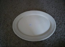 Brand New Large Heavy White Ceramic Rayware Oval Serving Meat Plate Immaculate