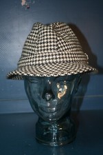 Vtg 60's Christys' Netherwood Houndtooth wool trilby hat size 7 57 revival