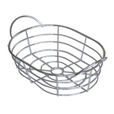 Chrome Metal Deep Fruit Bowl