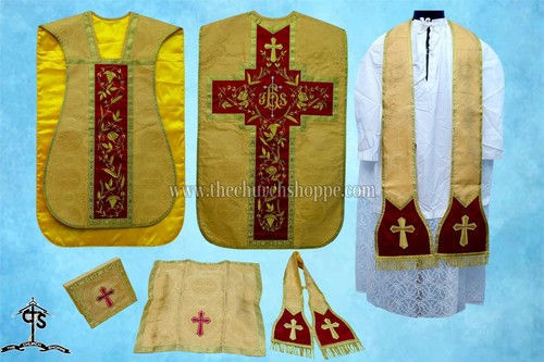 Yellow roman chasuble - yellow,