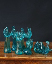 Recycled glass nativity - set, 7
