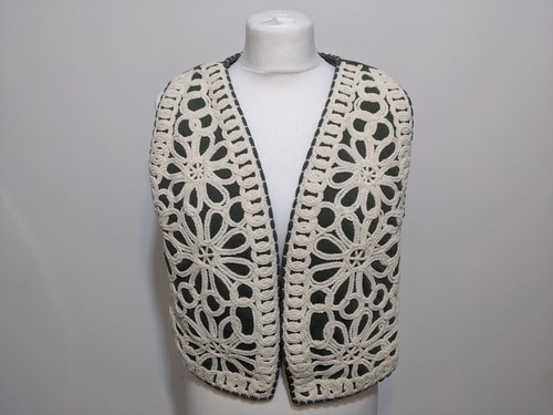 Zara khaki raised embroidered - zara,