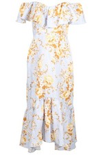 REFORMATION BLUE LINEN MIDI