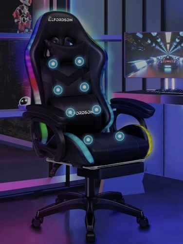 Elfordson gaming chair massage - elfordson,