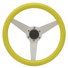 Uflex USA Boat Steering Wheel PONZA-Y/S | 14 x 3 1/4 Inch Yellow