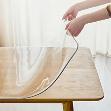 1.5mm Table Protector PVC Tablecloth Cover Protector Desk Pad for Dinning Room